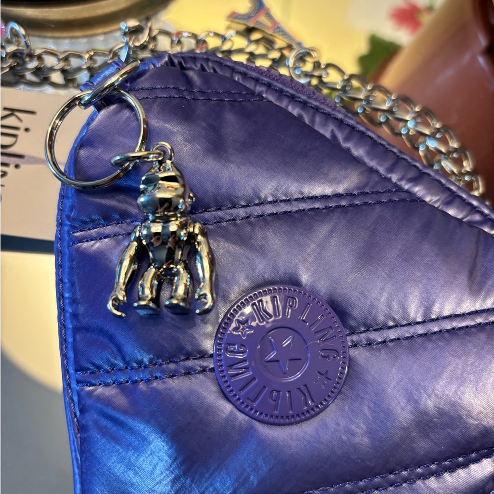 Kipling Emily in Paris Glossy Lilac Jozi Heart Crossbody Bag, NWT - Picture 3 of 8